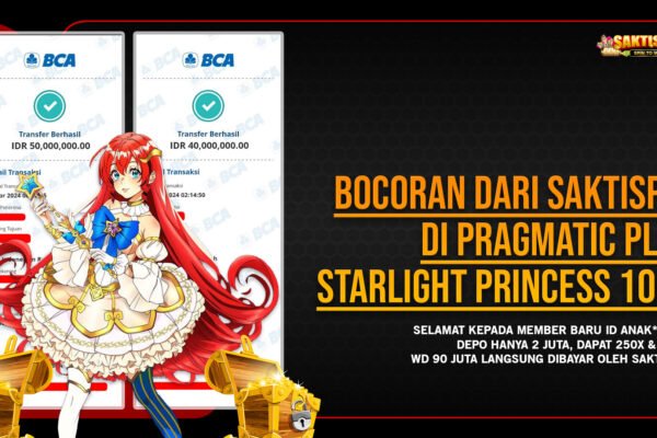Banner Testimoni WD 90 Juta Starlight Princess 1000 Saktispin